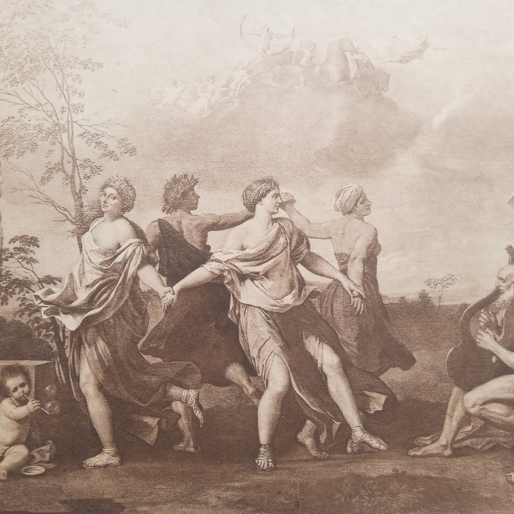 Ca 1890 Antique Photogravure , Mythical Creatures